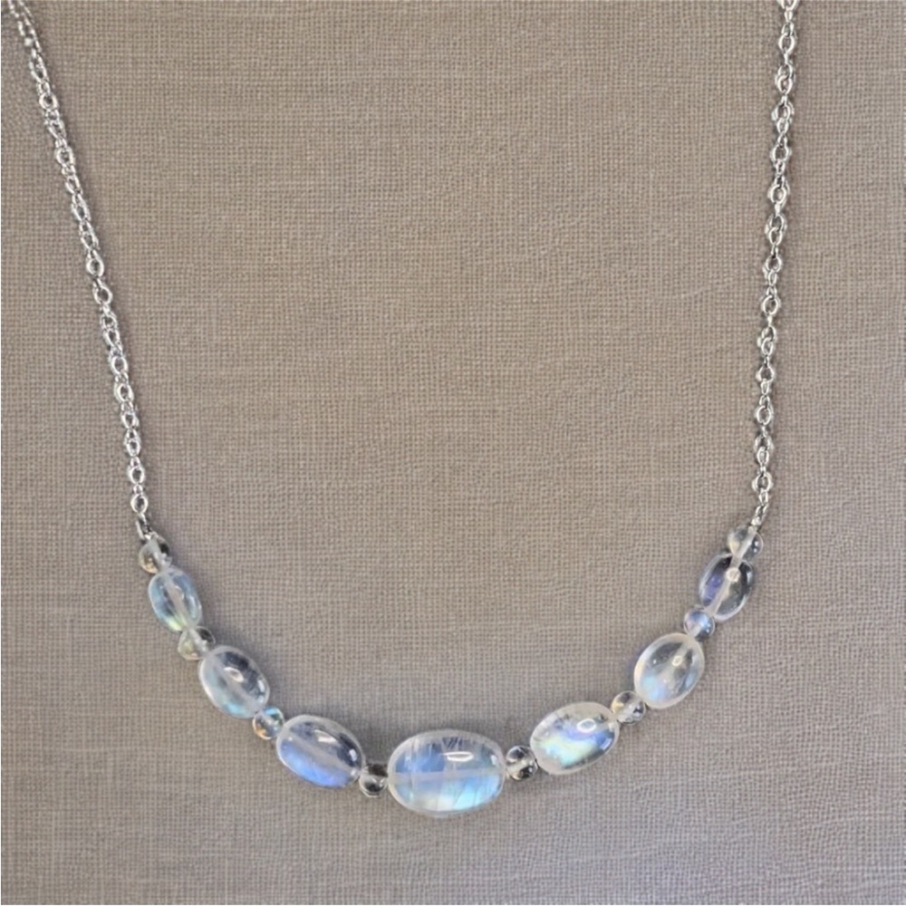 Hand Made Rainbow Moonstone Necklace - Picture 9 of 9